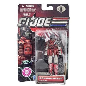 Iron Grenadier Figure Elite Trooper GI Joe ID Card Pursuit of Cobra Hasbro